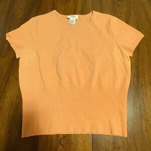 Peach knit top